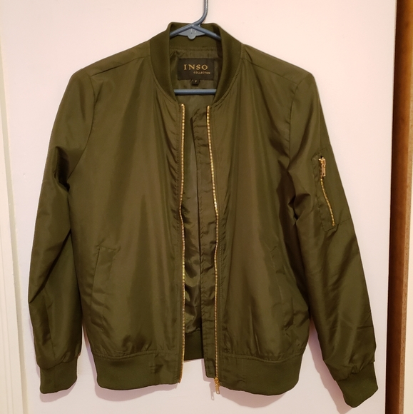 inso Jackets & Blazers - Olive Green Inso Bomber Jacket